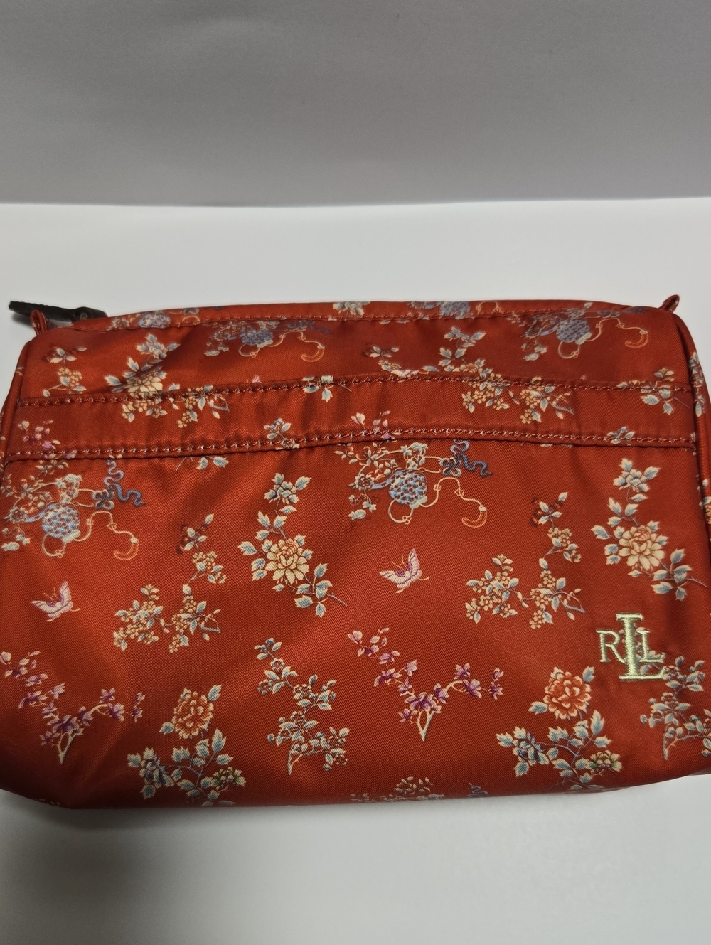 Ralph Lauren Floral Satin Cosmetic Pouch